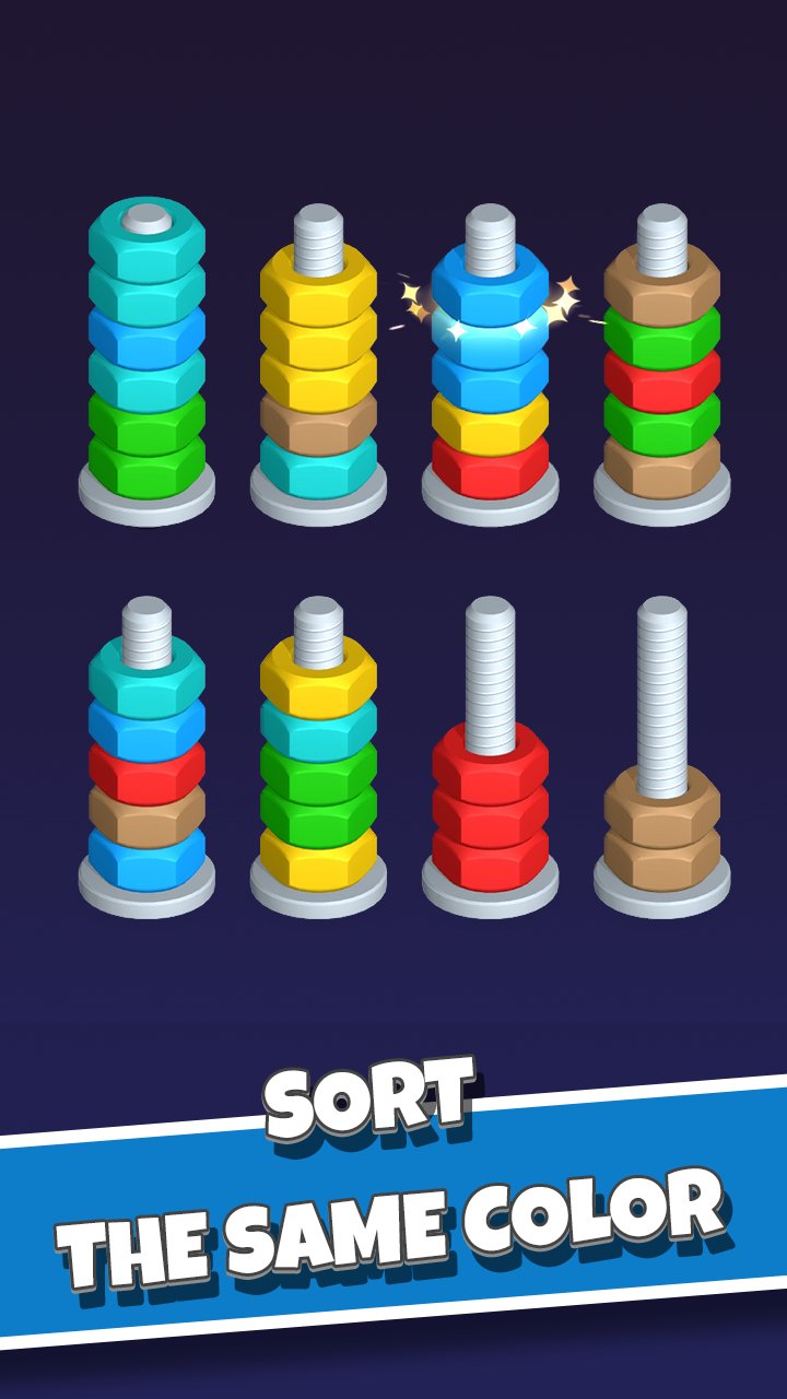 Nut Sort-Color Puzzle Game screenshot 4